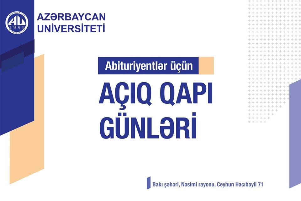 Azərbaycan Universitetində “Açıq qapı” günləri başlayır