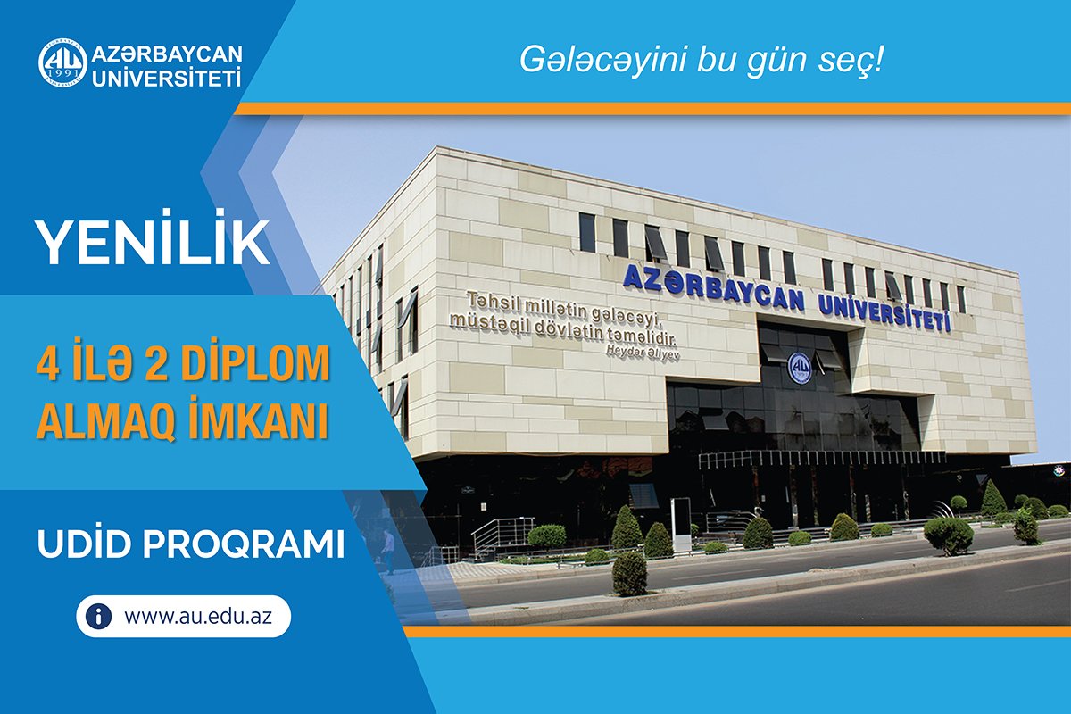 Azərbaycan Universiteti 4 ilə 2 diplom təklif edir