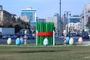 Bakıda Novruz bayramına hazırlıq - FOTOREPORTAJ