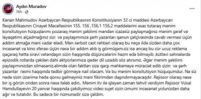 Kənan M.M.-i məhkəməyə verir
