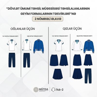 Azərbaycanda məktəbli formaları belə olacaq - FOTO
