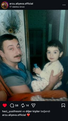 Arzu Əliyeva atası ilə nadir fotosunu paylaşdı