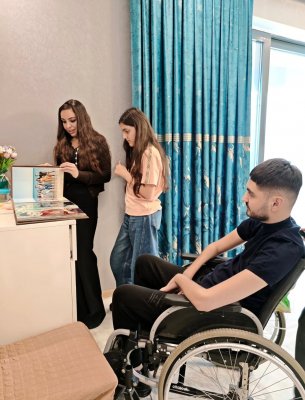 Leyla Əliyeva Vətən müharibəsi qazisini ziyarət etdi - FOTO