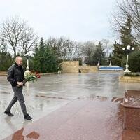 İlham Əliyev Şamaxı rayonuna səfər edib - FOTO