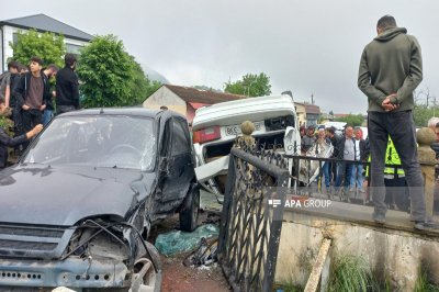 Zaqatalada yol qəzasında qazi ölüb və xəsarət alanlar var - FOTO