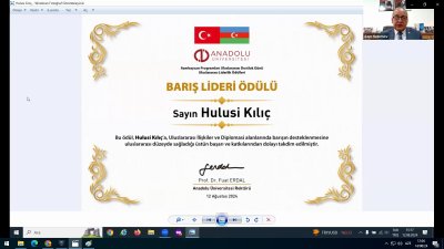 Türkiyənin Anadolu Dövlət Universitetində Beynəlxalq Dostluq Gününə həsr olunmuş nüfuzlu beynəlxalq liderlik müsabiqəsinin Mükafatlandırma Mərasimi keçirilib