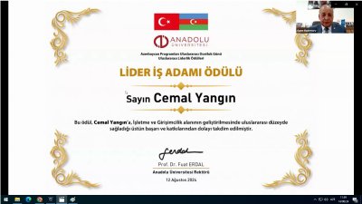 Türkiyənin Anadolu Dövlət Universitetində Beynəlxalq Dostluq Gününə həsr olunmuş nüfuzlu beynəlxalq liderlik müsabiqəsinin Mükafatlandırma Mərasimi keçirilib