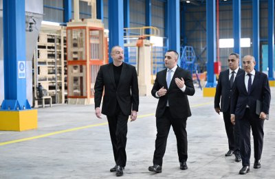 İlham Əliyev Goranboyda açılışda iştirak etdi - YENİLƏNİB