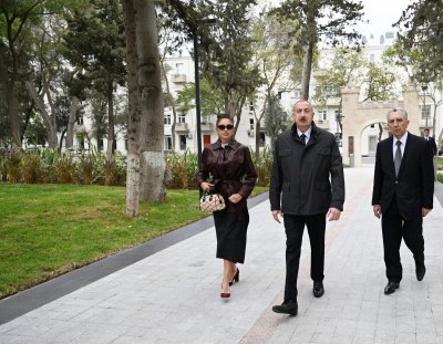 Bakıda yeni park - Prezident və xanımı açılışda iştirak etdi - FOTOLAR