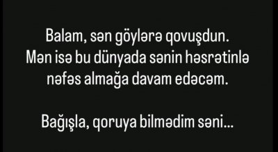 "Sən göylərə qovuşdun, mənsə..." - Yanğında 7 yaşlı qızını itirən ata fəryad etdi - FOTO